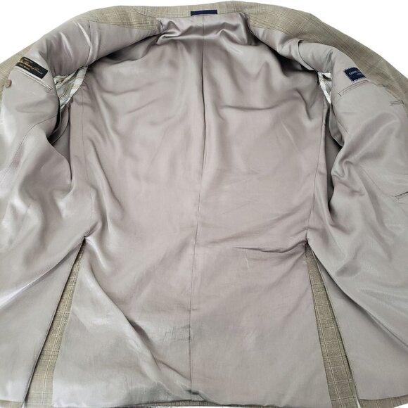 Daniel Cremieux Loro Piana Wool Blazer Plaid Green 2 Button Jacket Mens Sz 46 - Picture 5 of 10